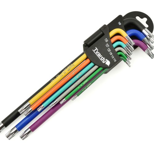 Torx klíče, dlouhé, barevné T10-T50, 9 ks