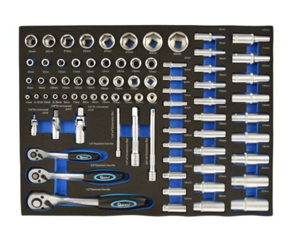 Sada nástrčných klíčů s ráčnami 1/4″-1/2″ 80 ks